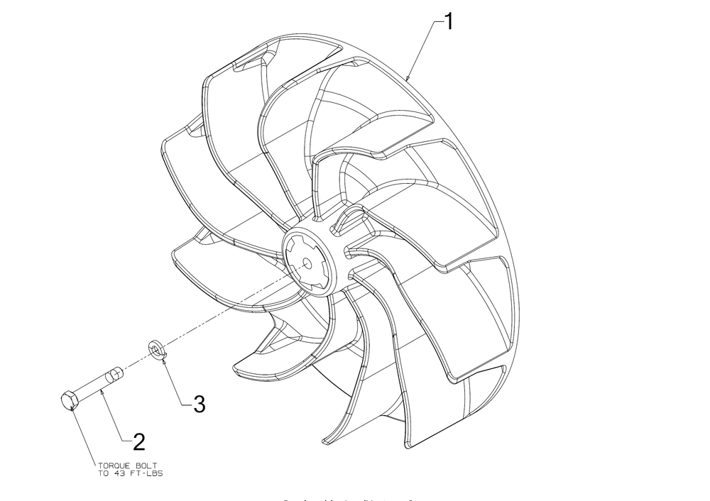 Impeller Diagram and Parts List for JS1150 (24A67M4710)(2018) Cub Cadet Leaf Blower / Vacuum